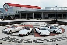 From left to right: 1953 Corvette (First year); 1977 Corvette (500,000th Corvette); 1992 Corvette (1 millionth Corvette); 2009 Corvette (1.5 millionth Corvette). 